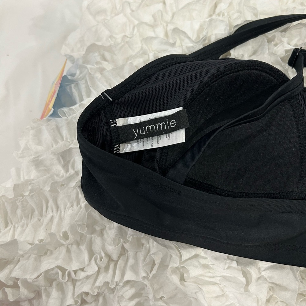 💰PRICE⬇️ 
 Yummie -  Gaia Square Neck Bikini Top - Black - size 6 - Picture 5 of 9